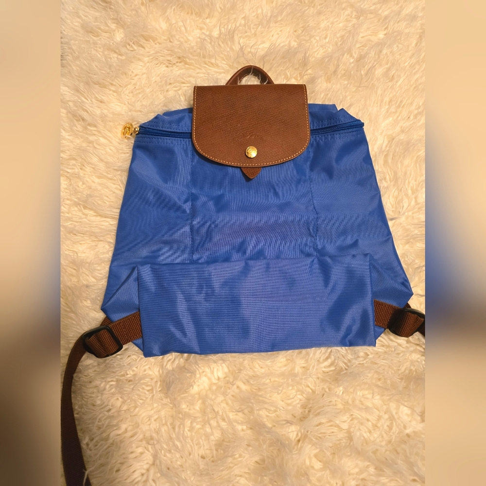 Brandnew Longchamp Blue and Brown Women's Backpack